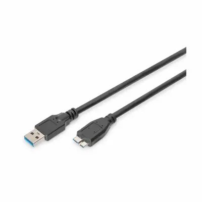 Digitus USB 3.0 A-B mikro kabel 0,25 m crni