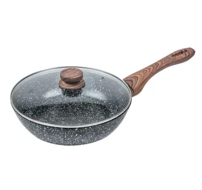 Tava / wok 24 cm Kinghoff Granit Wood KH-1170 / 1583