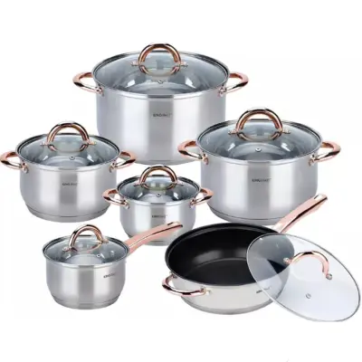POSUDICE ZA JELKI 12 KOM ELEMENT KINGHOFF ROSEGOLD KH-1765