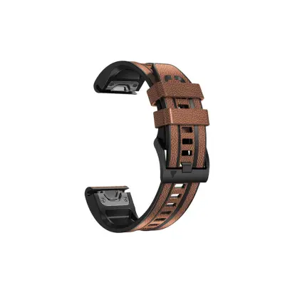 Kožni remen za sat za Garmin Fenix 7 Pro/7X Smeđa
