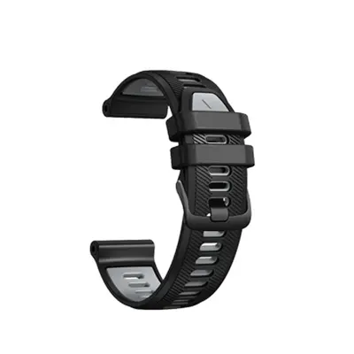 Silikonski remen za sat za Garmin Forerunner 965/955 i druge modele Crna+Siva
