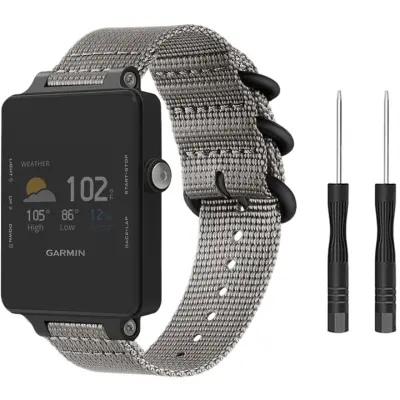 Najlonski remen za sat za Garmin Vivoactive Acetate Siva