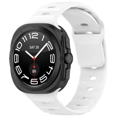 Samsung Watch Ultra 47mm remen sa silikonskim remenom i kvadratnom kopčom Bijela