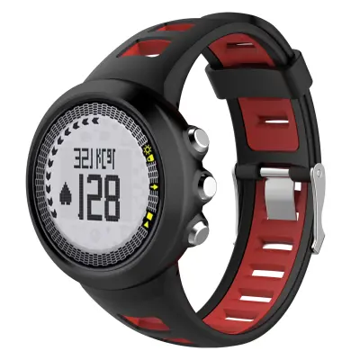 Silikonski remen za sat Suunto Quest\/M1\/M2\/M4\/M5 Crna+Crvena
