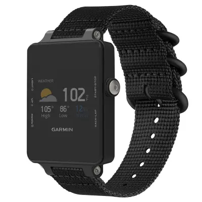 Najlonski remen za sat za Garmin Vivoactive Acetate Crna