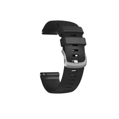 Silikonski remen za sat 22 mm - kompatibilan s Garmin, Samsung, Huawei i drugim uređajima Crna