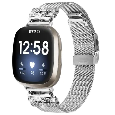 Remen za sat od nehrđajućeg čelika za Fitbit Versa3/4/Sense 2 Srebrna