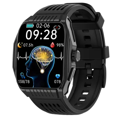 Pametni sat s pomoćnikom za spavanje, EKG-om, Bluetooth pozivima Crna