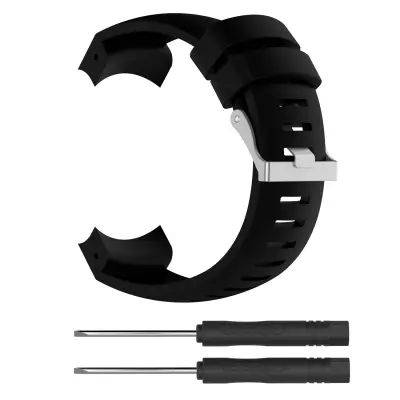 Silikonski Remen za Sat za Suunto Core ALU Black Crna