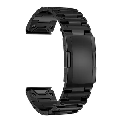 Remen za sat od nehrđajućeg čelika za Garmin satove Crna