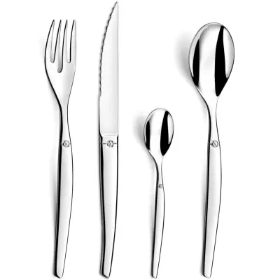 Lou Laguiole set pribora za jelo od 24 dijela, Jet mirror srebrna