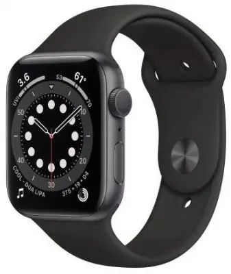Apple Watch S6 GPS, 44mm Space Gray Aluminium Case with Black Sport Band - Regular - DEMO