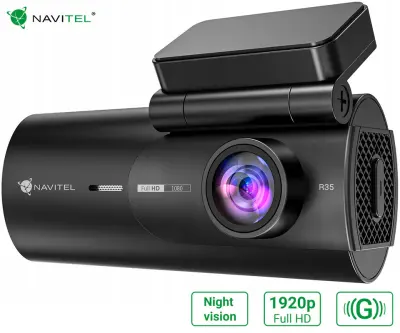 Avto kamera NAVITEL R35, Full HD 1080p, G-senzor, 135° snimateljski kut, WiFi, aplikacija, poklon bon, crna