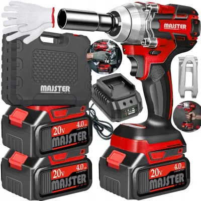Set baterija od 20V. udarna odvijač bez četkica 750Nm 1/2€ł 2x4Ah Li-ion LED