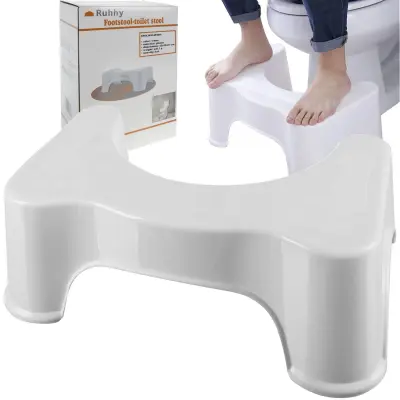 2u1 PVC dječji oslonac za noge i wc daska bijele boje