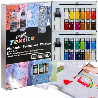24-dijelni set akrilnih boja za odjeću i tkanine 180ml