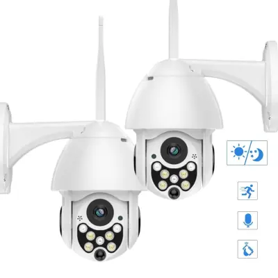 Wifi, Ip, Full-HD, 1080p, 340° bežična kamera, nadzorna kamera, vanjska kamera, sigurnosna kamera, noćni vid (2 komada) | D2IGICAM
