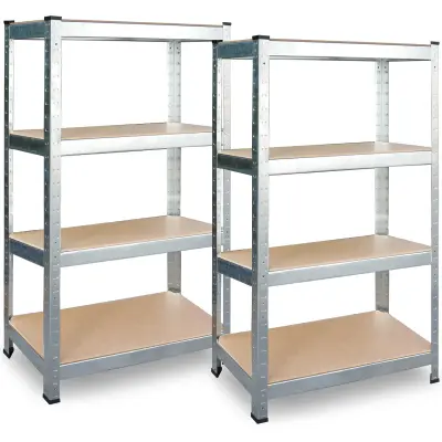 Metalna polica za pohranu, set od 2 komada 180 x 90 x 40 cm Plonos PL-702