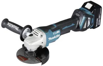 Makita DGA517RTJ akumulatorska kutna brusilica 125 mm, uključujući 2 baterije, uključujući punjač 18 V 5 Ah