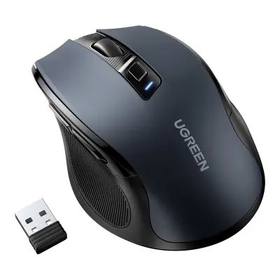 Optička bežična mišnica USB 2,4 GHz / Bluetooth 5.0, 4000 DPI, crna