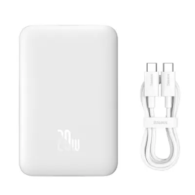 Mini power bank 10000mAh s MagSafe PD 20W bežičnim punjenjem, bijela