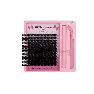 Set umjetnih trepavica (240 klastera) - prirodan izgled, za višekratnu upotrebu, DIY aplikacija