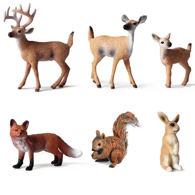 Set figurica šumskih životinja od 6 komada Višebojno