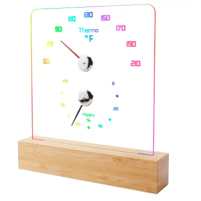 RGB Saunski Termometar - Točna Očitanja Temperature i Vlažnosti Providna