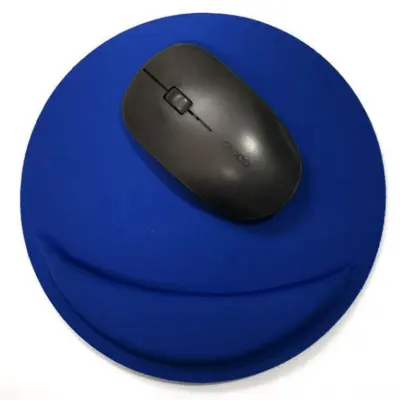 Ergonomska okrugla podloga za miš s naslonom za zapešće Plava