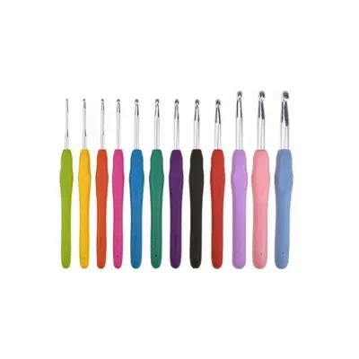 Set heklanih kuka od 12 komada, heklana igla, 2/2.5/3/3.5/4/4.5/5/5.5/6/6.5/7/8 mm Višebojna