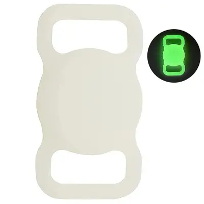 Apple AirTag držač za ogrlicu za mačke/pse - Svijetli u mraku/zelena Bijela / svijetli u mraku (zelena)