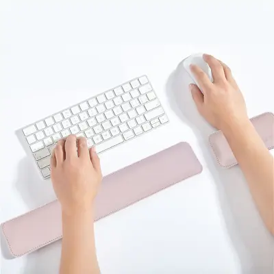 Ergonomski jastučić za zapešće tipkovnice i miša od memorijske pjene Srebrno siva