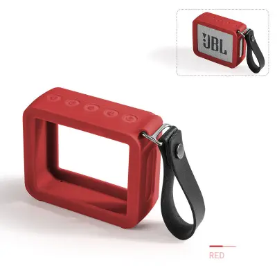 JBL GO2 silikonska zaštitna maska s PU trakom za nošenje Crvena