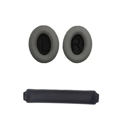 Zamjenski jastučići za uši i obruč za Bose slušalice QC15 QC25 QC35 Siva+Crna