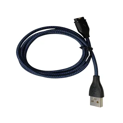 Pleteni USB kabel za punjenje za Garmin Fenix 5/6/7/6X Pro Solar/6S Pro/5X Plus Crna/Plava