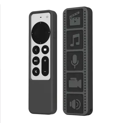 Silikonska zaštitna futrola za Apple TV 4K daljinski upravljač Crna
