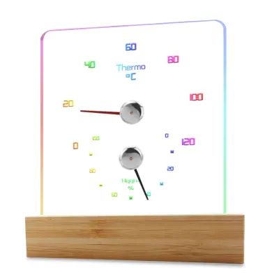 Sauna Termometar Higrometar s RGB Svjetlom Providna