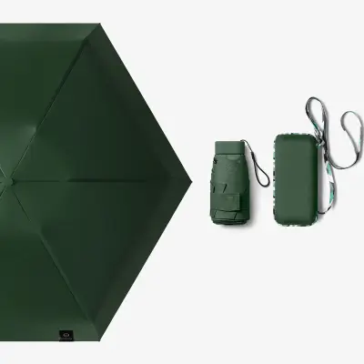 Kišobran Sun&Rain, 5-slojni džepni kišobran Zelena