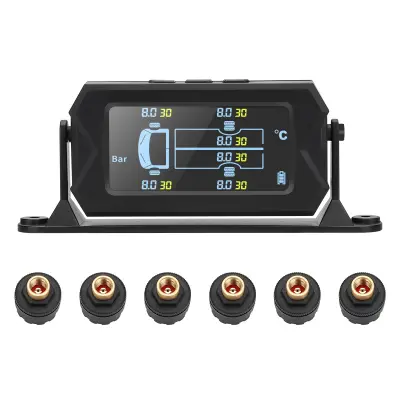Solarni TPMS sa 6 senzora za kamione Crna