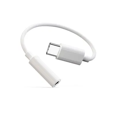 2 pakiranje adapter kabel Type-C na 3,5 mm za slušalice Bijela