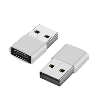 2-Pak USB-C na USB adapter za prijenos podataka i punjenje Srebrna