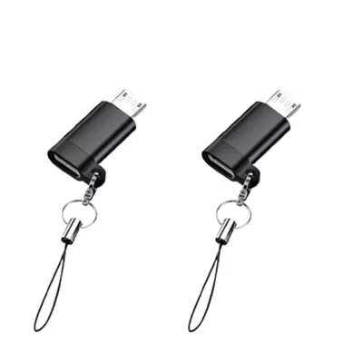 2-Paket Type-C na Android adaptera za punjenje i prijenos podataka Crna