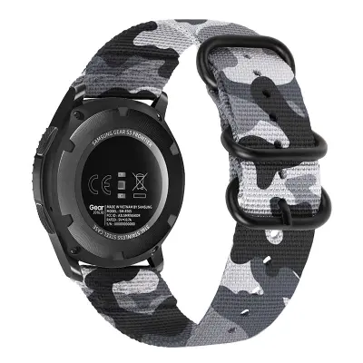 Najlonski remen za sat za Samsung Galaxy Watch 4 i Huawei GT 4 Kamuflažno siva