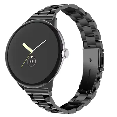 20 mm remen za sat od nehrđajućeg čelika za Google Pixel Watch Crna