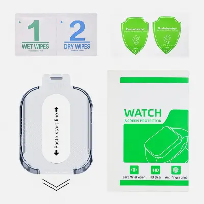 Ultra tanki zaštitnik zaslona od kaljenog stakla za Apple Watch 2-pakiranje Prozirna