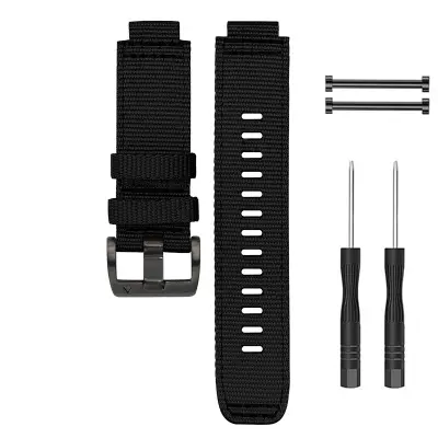 Najlonski remen za sat s kopčom za Garmin Crna