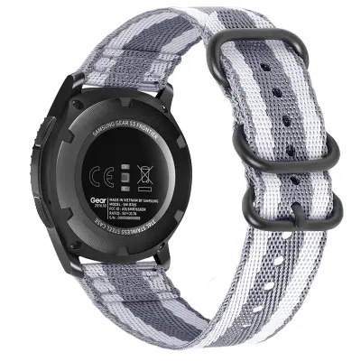 Najlonski remen za sat za Samsung Galaxy Watch 4 i Huawei GT 4 Twill siva