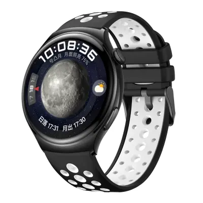 Silikonski remen za sat Huawei Watch 4/3, GT2, GT3 Pro Crno-bijela