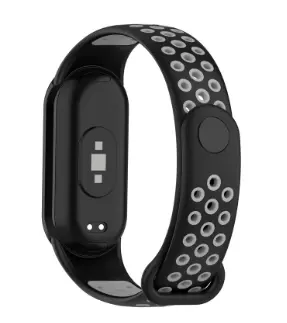 Silikonski remen za Xiaomi Mi Band 8 Crna+Siva