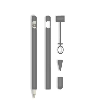 4-dijelni set silikonskih zaštitnih navlaka za Apple Pencil Siva